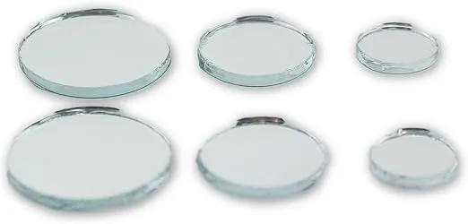Small Round Craft Mirrors Assortment 1/2, 3/4 & 1 inch 25 Pieces Mirror Mosaic Tiles