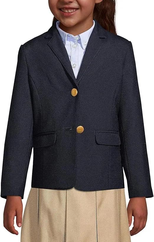 Lands' End School Uniform Girls Hopsack Blazer