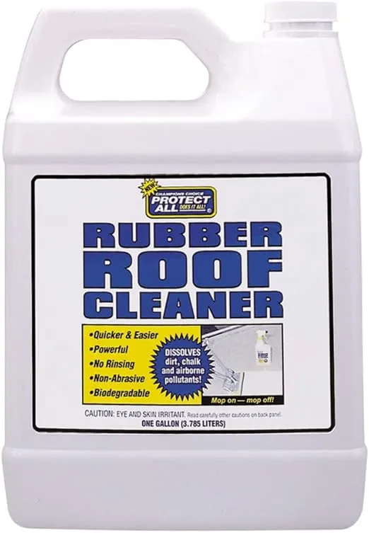 Protect All RV Rubber Roof Cleaner - Non-Toxic, Non-Abrasive RV roof detergent 1 Gallon - Protect All 67128 , White