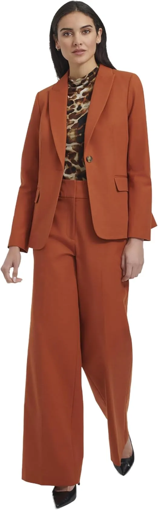 Calvin Klein Women's One Button Lux Blazer