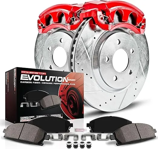 Power Stop (KC1720) 1-Click Performance Brake Kit with Calipers