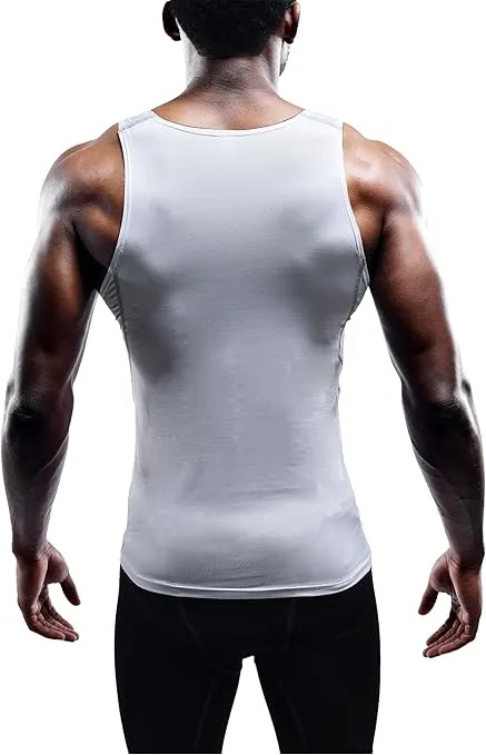 NELEUS Men's 3 Pack Athletic Compression Under Base Layer Sport Tank Top