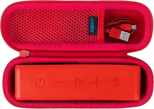 co2CREA Hard Case Replacement for Anker SoundCore/SoundCore 2 Portable Outdoor Sports Bluetooth Speaker (Red)