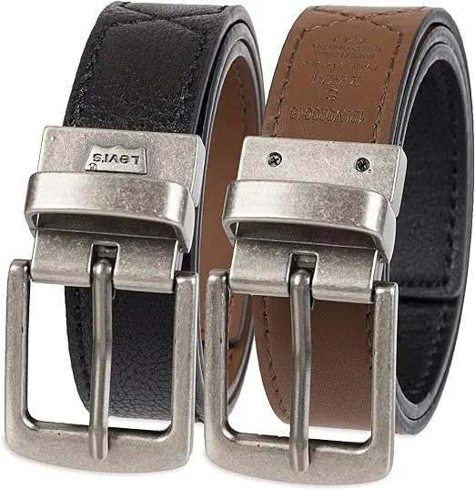 Levi's Big Kids Belt - School Friendly Casual Two-in-One Reversible Belt