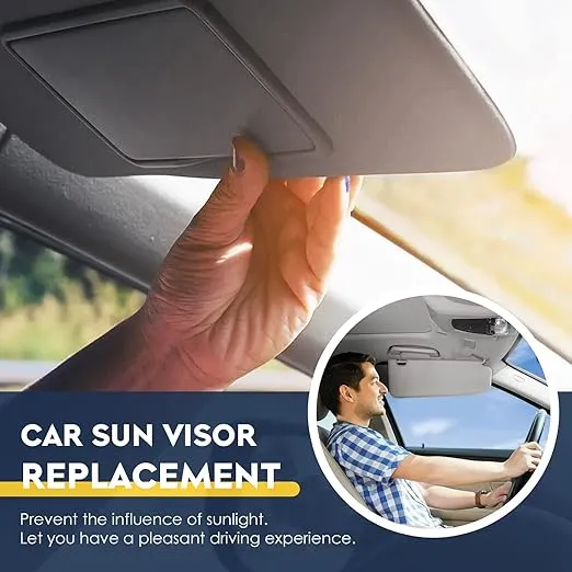 Left Driver Side Sun Visor Without Light Fit for Hyundai Elantra 2011 2012 2013 2014 2015, Replace for 852103X000TX Gray