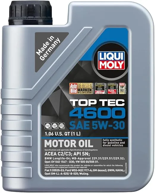 LIQUI MOLY Top Tec 4600 SAE 5W-30 | 1 L | Fully synthetic engine oil | SKU: 20446