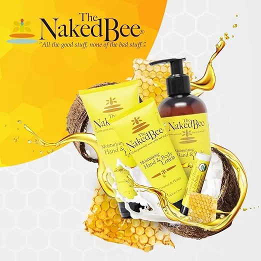 The Naked Bee Nourishing Body Lotion for All Skin Types (2.25 Oz) Moisture Replenishing Lotion for Dry Skin with Coconut & Honey - Skin care for Body