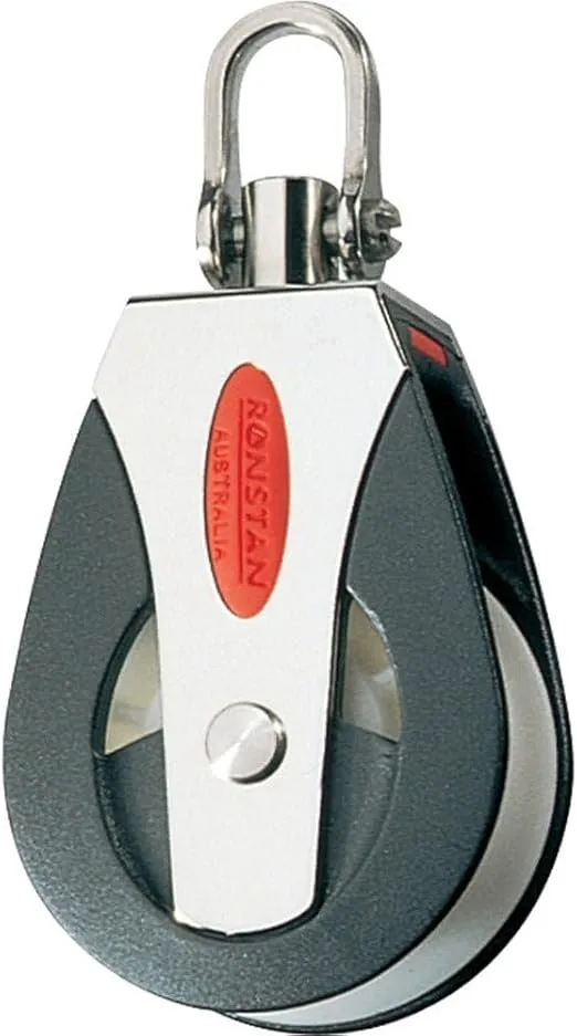 RONSTAN RF51100 Series 50 AP Block Universal Head Single Pulley, 3310 Lbs Load Capacity, 2" Sheave