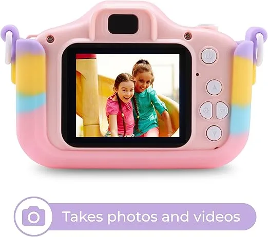VIVITAR Kids Tech - Kids Camera 2" Screen for Joyful Moments - Snap 12MP Pics, Record 1080p HD Videos, Build in Games, Durable Drop-Proof Case, USB Rechargeable for Non-Stop Fun