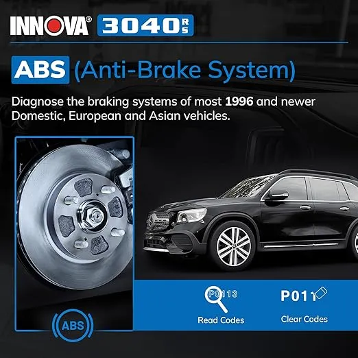 INNOVA 3040RS, OBD2 Scanner, Live Data Streamer, Battery/Alt Tester, Reset Check Engine Light/Brake Light/Oil Light, Free Mechanic Recommended Fix & Parts & Est Repair Cost, Free Updates