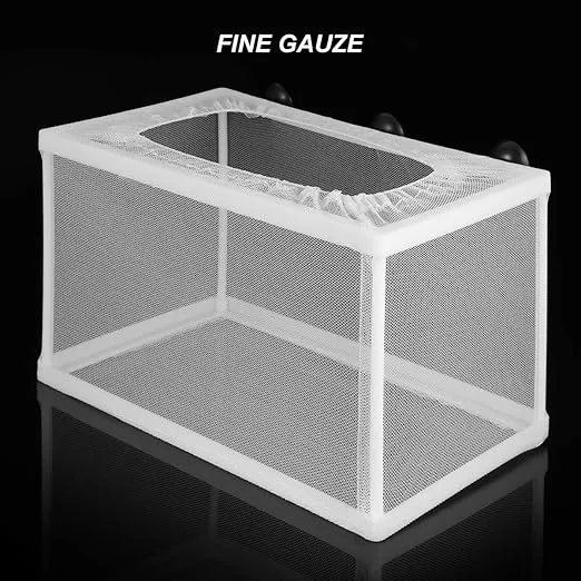 POPETPOP Fish Breeder Net - Fish Nursery for Aquarium-Fish Breeding Net - Hang on Breeder Box,Fish Breeder Box for Hatchery(L
