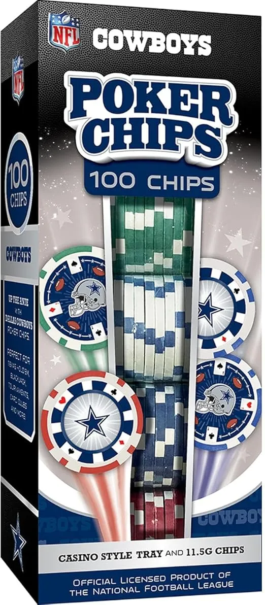 Dallas Cowboys NFL Poker Chips 100pc