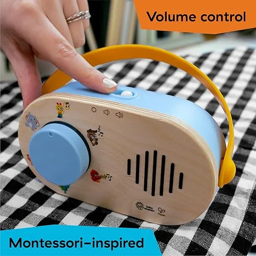 Baby Einstein + Hape Discovery Radio Toy Radio with Music & Lights, Ages 6 Months+