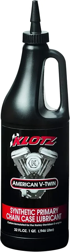 Klotz American V-Twin Synthetic Primary Chain Case Motorcycle Oil Lubricant for Harley-Davidson Big Twin Engines | Friction Wear Protection - 1 Quart, KH-C80