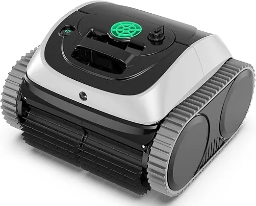 WYBOT C1 Cordless Robotic Pool Cleaners, Powerful Suction, Wall Climb Pool Robot with Intelligent Route Planning, Lasts 150Mins, Ideal for In-Ground Pools Up to 1,614 Sq.ft