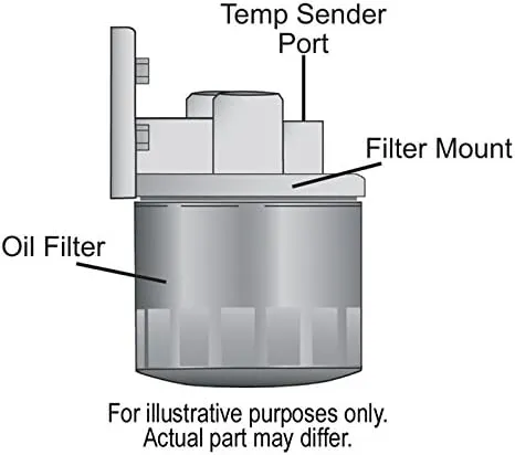 Derale 15728 Remote Filter Mount Kit , Silver