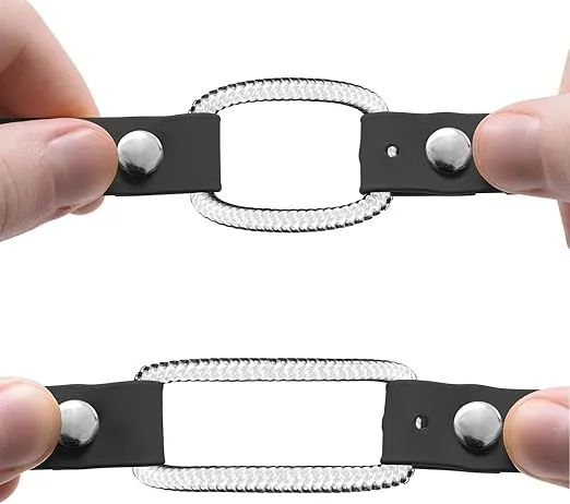 Educator Bungee Dog Collar, Biothane, Waterproof, Odorproof, Metal Buckle and D Ring with Comfort Bungee Loop Adjustable for Custom Fit, 3/4-Inch, Black