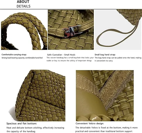 JINMANXUE Fashion Woven Bag Shopper Bag Travel Handbags and Purses Women Tote Bag Large Capacity Shoulder Bags