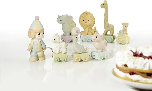Precious Moments, God Bless You On Your Birthday, Birthday Train Age 2, Bisque Porcelain Figurine, 142022