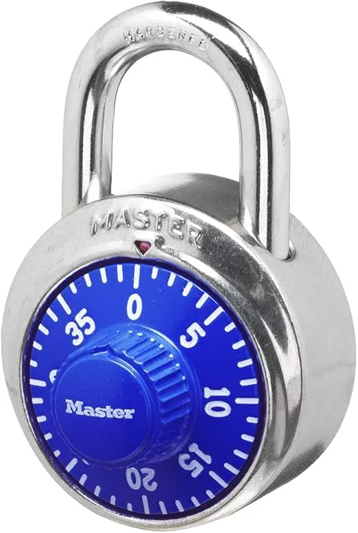 Combination Lock for Gym Lockers – Master Lock Locker Combination Padlock, Pack, Blue – The Ideal Combo Lock for School/Gym Locker Security