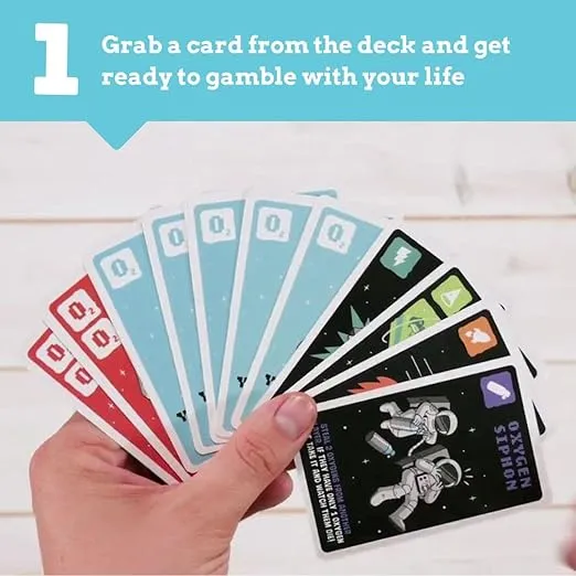 Ridley's Games: Selfish- Space Edition Card Game | Easy to Play Party Game for Groups | Ideal for 2-5 Players, Ages 7+ | Makes a Great Gift Idea | Don't Run Out of Oxygen - Only The Ruthless Survive!