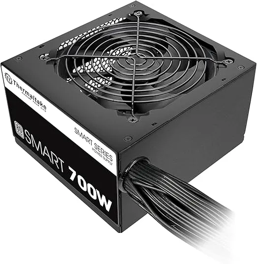 Thermaltake Smart 700W 80+ White Certified PSU, Continuous Power with 120mm Ultra Quiet Fan, ATX 12V V2.3/EPS 12V Active PFC Power Supply PS-SPD-0700NPCWUS-W