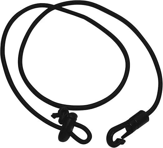 Pelican Adjustable Kayak Paddle Leash Bungee Cord - Easy Hook-and-Loop System with Quick Release Button for Paddle Board, Kayaks, Canoes, and Boat Paddles- Stainless Steel Connectors