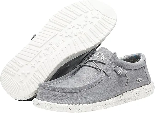 Hey Dude Men's Wally Stretch | Men's Loafers | Men's Slip On Shoes | Comfortable & Light-Weight