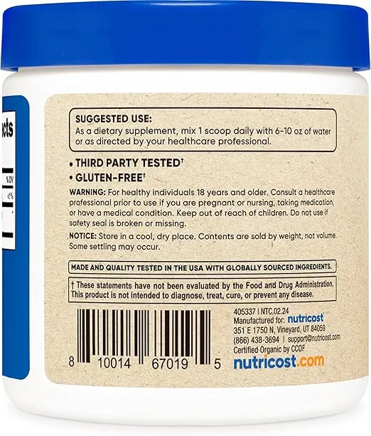 Nutricost Organic Shiitake Mushroom Powder 4 oz - Gluten Free, Non-GMO