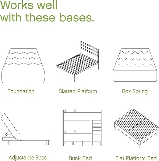 Classic Brands Decker Memory Foam and Innerspring Hybrid 10-Inch Mattress, Mattress in a Box, Queen