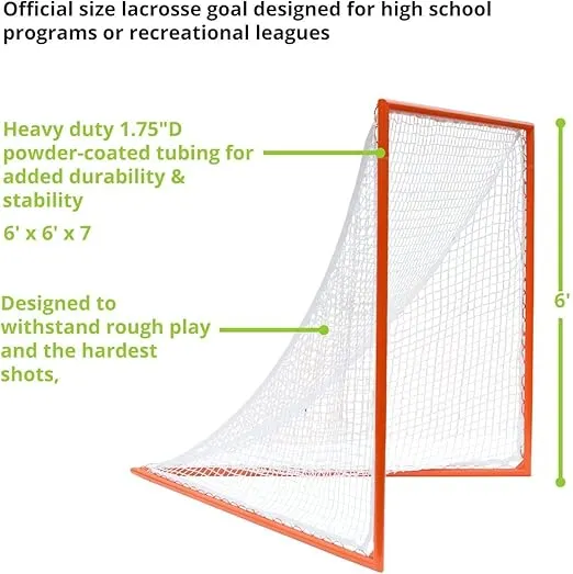 Champion Sports Professional Lacrosse Goals: 6x6 Feet Mens & Womens Pro Plus Goal