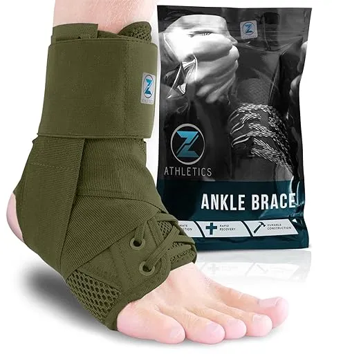 Z ATHLETICS Zenith Ankle Brace, Lace Up Adjustable Support – for Running, Basketball, Injury Recovery, Sprain! Ankle Support for Men, Women, and Children