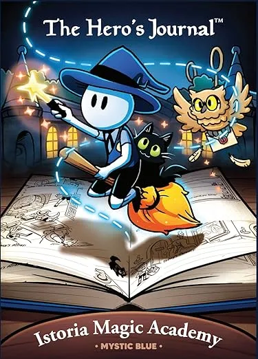 Istoria Magic Academy Journal (Mystic Blue) - Adventure-Ready Guided Journal to Explore & Embark on a School Quest - Magical Self Help Journal w/Daily Art, Colorable Pages, & a School Map