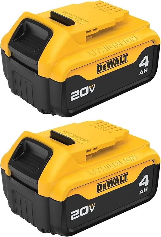 DEWALT 20V MAX 4 Ah Lithium Ion Battery 2-Pack (DCB204-2)