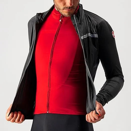 Castelli Men's Squadra Stretch Jacket, Windproof Zip Up Shell with High Collar for Road and Gravel Biking I Cycling