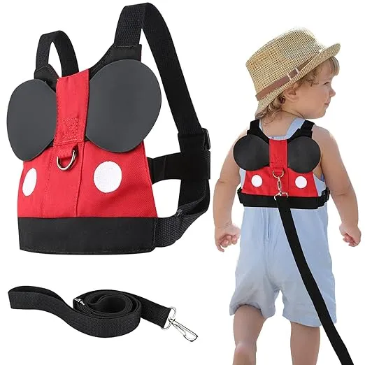 Toddler Leash for Baby Boys and Girls - Adjustable Safety Harness Baby Leash for 1-4 Year Olds, Perfect for Disney Trips, Airports, Malls, Zoos, and Kids with Autism