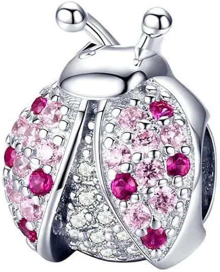 Ladybug Charm 925 Sterling Silver Insect Charm Animal Charm Birthday Charm Anniversary Charm for Pandora Charm Bracelet