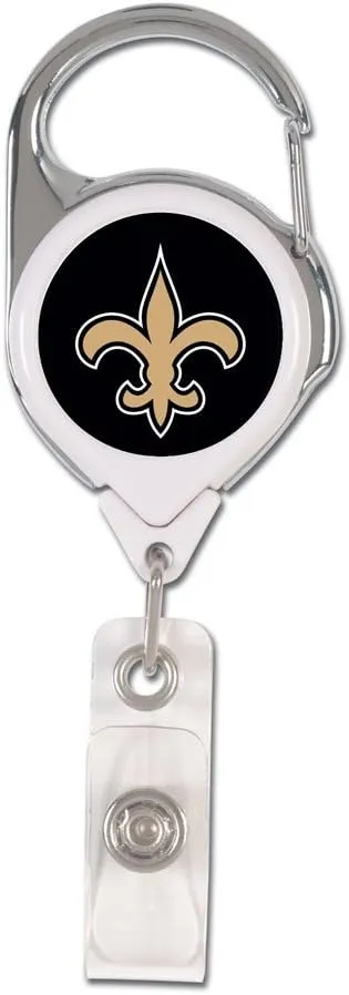 NFL New Orleans Saints Retractable Premium Badge Holder, Team Color, One Size