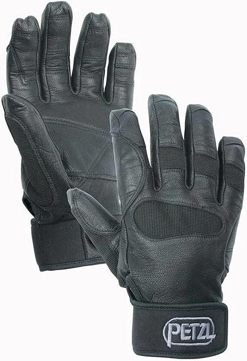 Petzl CORDEX PLUS Gloves - Lightweight, Breathable Leather Belay Gloves for Climbing and Rappelling