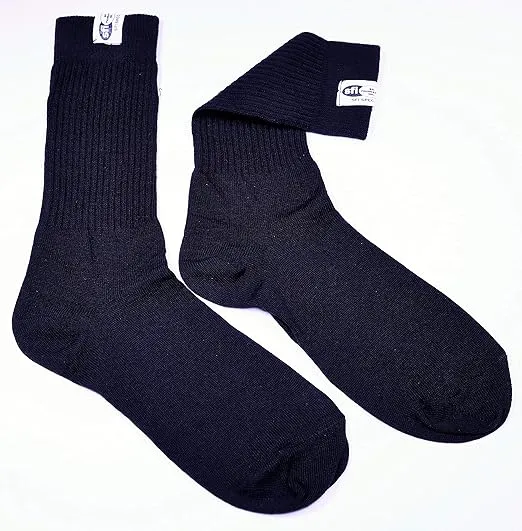 RaceQuip Socks SFI 3.3 Fire Retardant FR Black