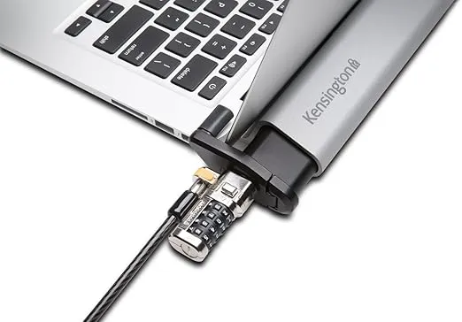 Kensington MacBook and Surface Laptop Locking Station with Combo Lock Cable (K64454WW), Combination Lock