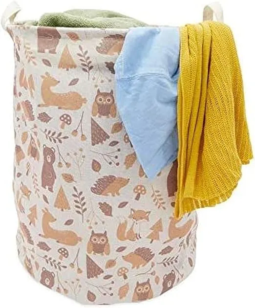 Okuna Outpost Collapsible Woodland Nursery Hamper with Handles (15.7 x 19.7 in)