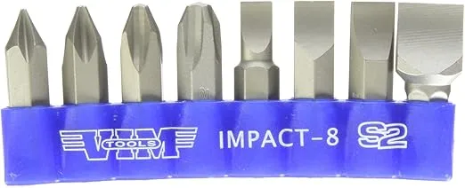 Vim Tools Impact-8 Impact Quality S2 Bit Set - 8 Piece