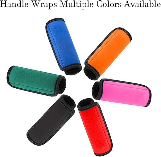 2 Pack Luggage Handle Wraps for Suitcase, Bright Color Comfort Soft Handle Covers (Blue)