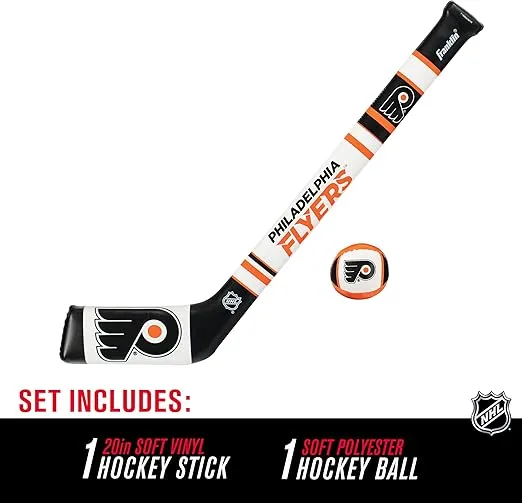 Franklin Sports NHL Team Mini Soft Hockey Stick Set - NHL Team Soft Foam Mini Hockey Stick and Ball - Great Toy for Kids