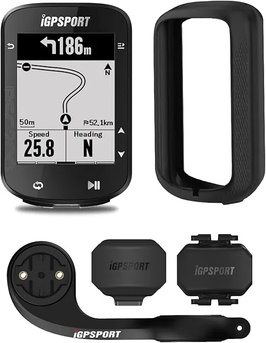 iGPSPORT BSC200 Bike Computer Wireless, Route Navigation 2.5inch Screen Bluetooth ANT+ GPS Cycle Computer Waterproof
