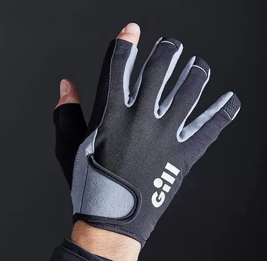 Gill Deckhand Sailing Gloves - Long Fingers with Exposed Finger and Thumb - 50+ UV Sun Protection & Water Repellent