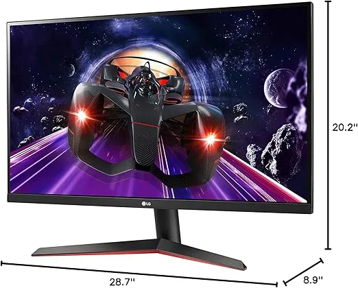 LG 24MP60G-B 24" Full HD (1920 x 1080) IPS Monitor with AMD FreeSync and 1ms MBR Response Time, and 3-Side Virtually Borderless Design - Black