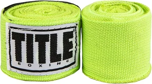Title Boxing Elastic Mexican Hand Wrap, Neon Lime, 180"
