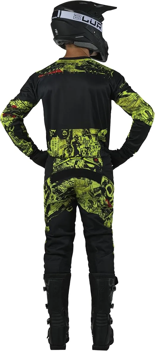 O'Neal Element Attack Adult Jersey Black/Neon Medium
